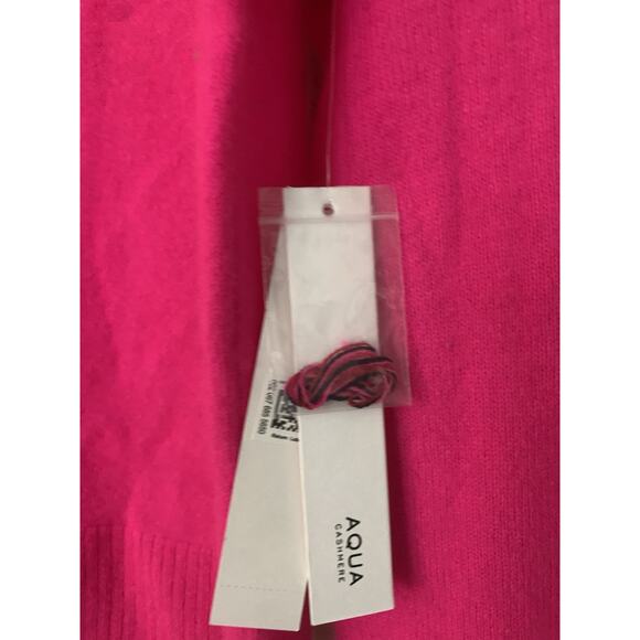 Aqua Cashmere Ti Amo Crew Neck Pink 100% Cashmere Sweater Size XS Exclusive - Picture 5 of 13